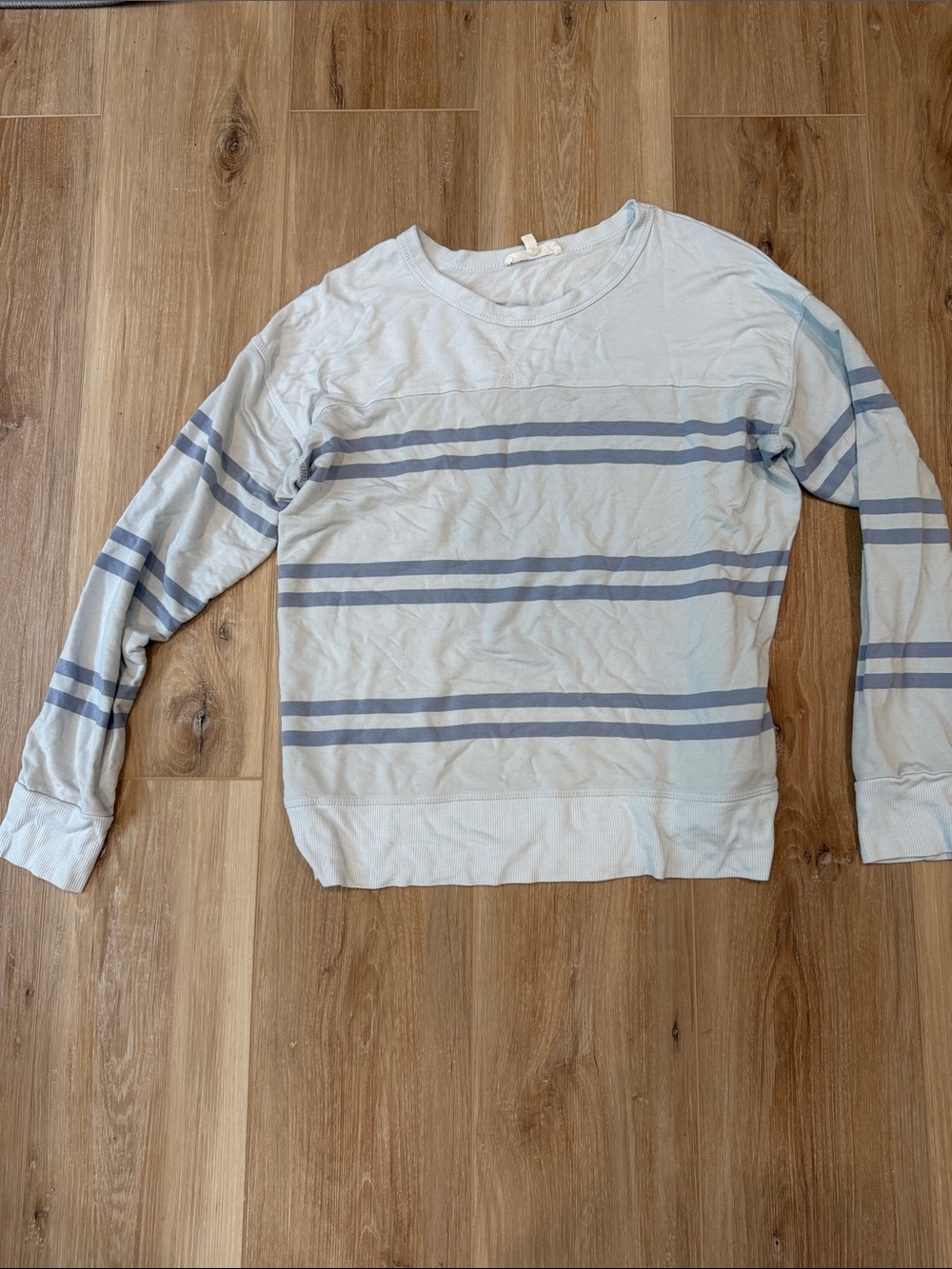 Workshop Republic Clothing Light Blue Striped Long Sleeve Tee